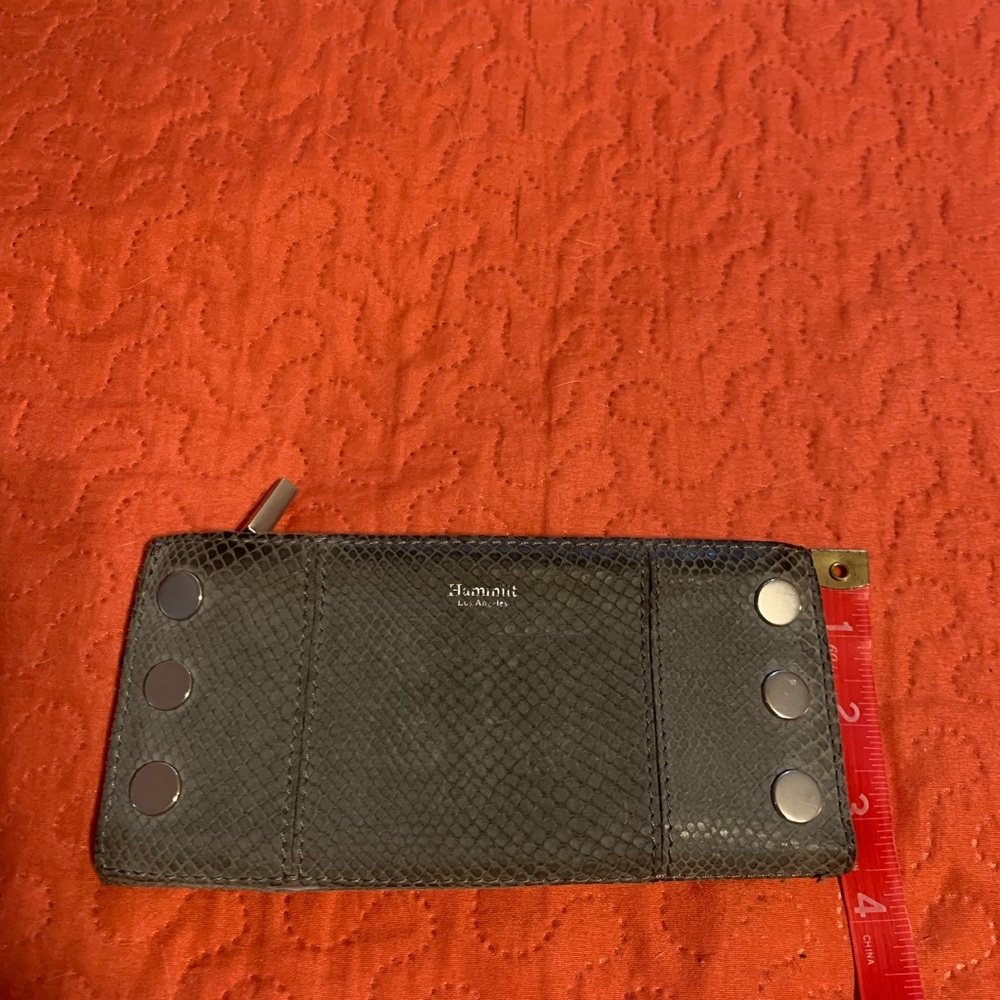 Hammit Gray Textured Leather Wallet